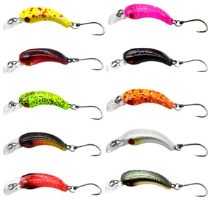 10 Brutale Mini Cranck Bait Esche Artificiali Pesca Trota Spinning Trout Area EU - Foto 1 di 4