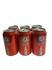 2009 NCAA Alabama Crimson Tide Football National Champs Coca Cola 6 Pack Cans - Picture 1 of 14
