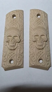 Colt 1911 Griffschalen Grips Skull 3D PLA Holzfarben hell - Bild 1 von 1