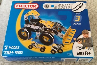 Erector Multimodels #83 2520 3 Models 110+ Parts Brand New Factory Sealed Foto 1 de 4