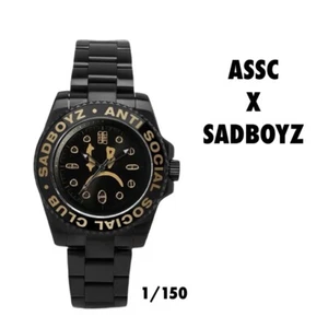 Anti Social Social club ASSC X SADBOYZ Watch Rare 1/150 Black Pre-Order - Picture 1 of 7