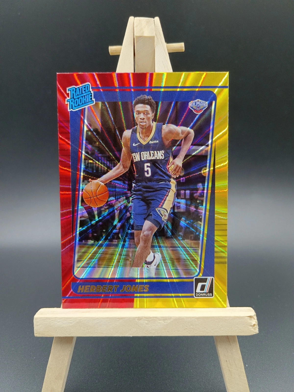2021-22 Panini Donruss Herbert Jones  Red/Gold Laser Rated Rookie RC #207