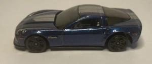 Hot Wheels 2012 Chevrolet Corvette Z06 Blu 1/64 Die Cast Auto Giocattolo ~GB - Foto 1 di 10