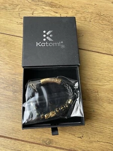 Katomi Negro Feng Shui Cuentas Branclet Chino Pi Xiu Regalo NUEVO con caja - Imagen 1 de 10