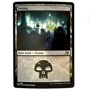 x4 Swamp Foil Basic Land (0285) DFT M/NM Aetherdrift Playset Black MTG TCG CCG - Picture 1 of 3