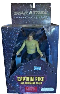 Star Trek Captain Pike And Command Chair New Force 40 Years 2006 NIB - Picture 1 of 13