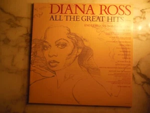 Diana Ross LP All The Great Hits Double Album VG+ Vinyl 1981 Motown M13-960C2 - Picture 1 of 9