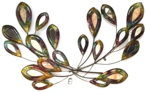 Moderne Metall Wandkunst Deko Skulptur Blätter Abstrakt - Bild 1 von 2