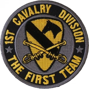 1st Cavalry Division Patch The First Team - 3 x 3 inch - Picture 1 of 1