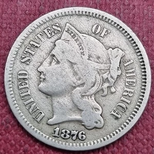 1876 Three Cent Nickel 3c Better Grade #60554 - Picture 1 of 2