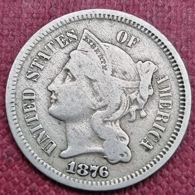 1876 Three Cent Nickel 3c Better Grade #60554 - Image 1 of 2