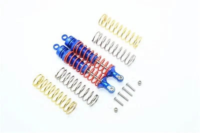GPM Blue Aluminum Rear Adjustable Shocks for Traxxas 4x4 Slash Rustler Stampede - Image 1 of 2