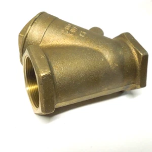 2" 200 CWP/WOG Female Threaded (NPT) Y-Pattern Swing Check Valve Brass - Picture 1 of 4
