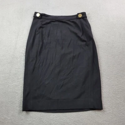 Diane Von Furstenberg Pencil Skirt Women 8 Black Silk Lining Ponte Career Office - Image 1 of 4