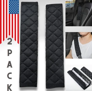 2pcs Car Safety Shoulder Pads Seat Belt Belt Shoulder Pads Cover Cushions Harnes - Picture 1 of 10