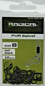 Quantum Radical PVA Swivel Wirbel Größe 8 Mat Black 10 Stück Karpfen - Bild 1 von 1