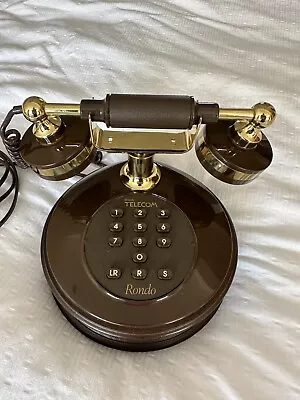 Rare Vintage British Telecom Telephone Rondo Brass Special Range 8035 Working • 21.91€