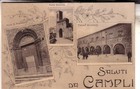 CARTOLINA   CAMPLI FP  VIAGGIATA 1915  SALUTI 3 VEDUTE BELLA