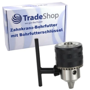 Zahnkranz Bohrfutter mit Schlüssel 1,5-13mm Spannweite 1/2 Zoll Gewinde Aufnahme - Bild 1 von 5