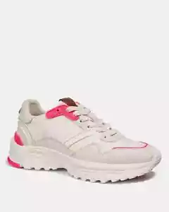 Coach Sneakers Athletic Shoes C143 Chalk/ Pink Womens 6.5B - Picture 1 of 5