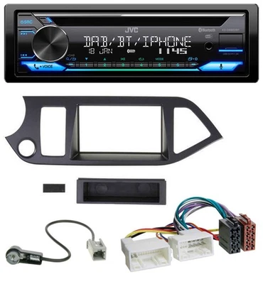 JVC Bluetooth MP3 USB DAB CD Autoradio für Kia Picanto ab 2011 Start-Stop - Bild 1 von 4