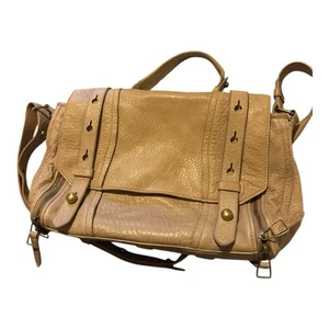 OLIVIA HARRIS Brown Leather Shoulder Bag/Crossbody - Military-ish Look - Picture 1 of 11