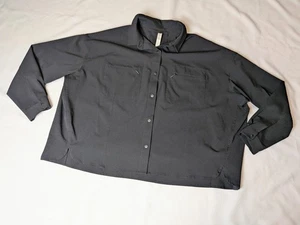 NEW Lululemon Ventlight Black Button Up Shirt 8 Lightweight Casual Top - Picture 1 of 4