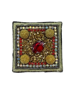 Applicazione Gioiello Toppa Patch Termoadesiva Quadrata Mattonella Strass Disegn - Imagen 1 de 14