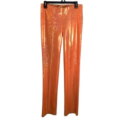 Saks Potts Women Glittering Orange Lissi Trousers Pants Size 2 - Image 1 of 4