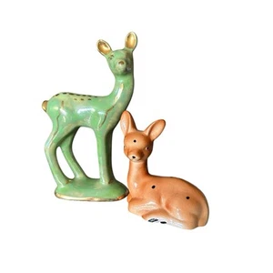 2 estatuillas de colección MCM 1 caja de pie EE. UU. y 1 ciervo en reposo cervatillo sin marca - Imagen 1 de 14