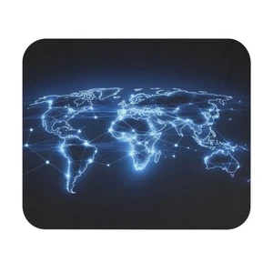 Illuminated World Map Mouse Pad, Perfect for Office Decor, Gamer Pad - Picture 1 of 5
