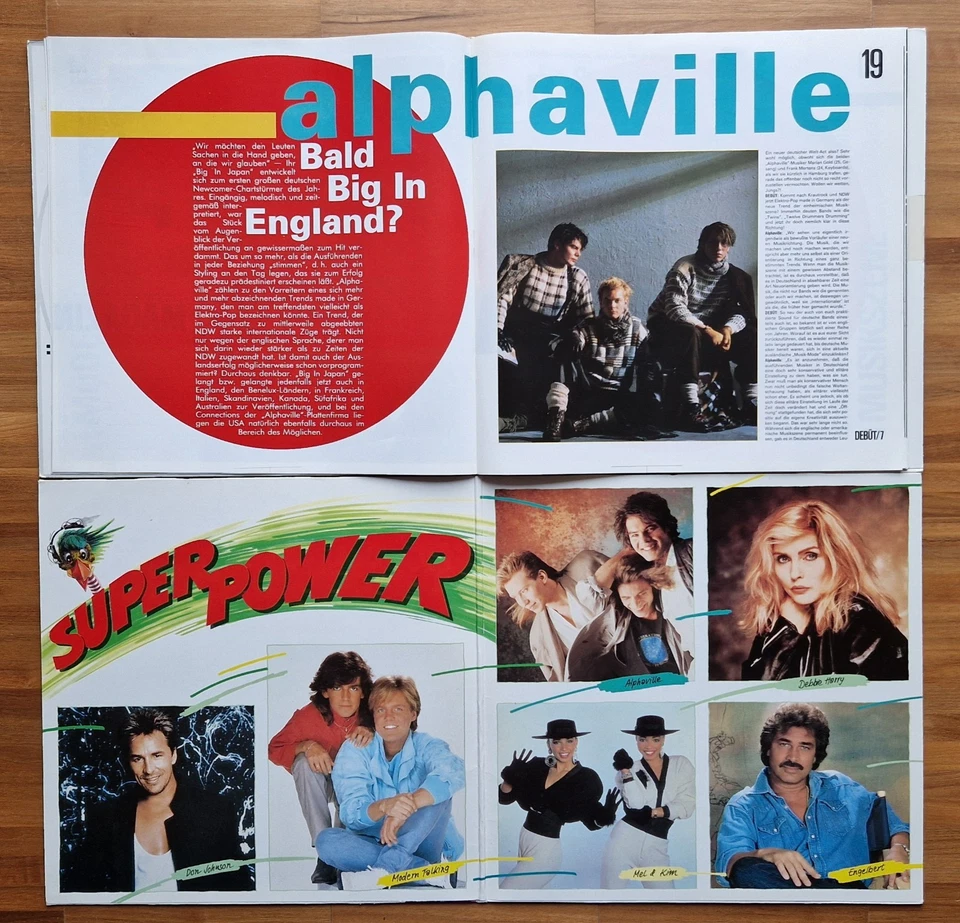 alphaville Falco et al 3x Vinyl Super Power DEBÜT 07/84 Magazin LP Nackt Im Wind - Bild 1 von 4