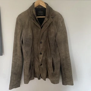 Genuine All Saints Spitalfields Leather Suede Jacket, size small - Picture 1 of 10