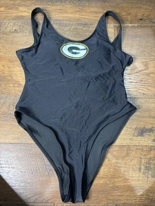 Traje de baño NFL Green Bay Packers negro acolchado nuevo mediano - Imagen 1 de 6
