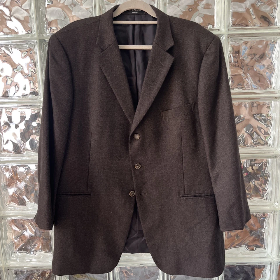 John W Nordstrom Men’s 100% Loro Piana Cashmere Blazer Jacket Brown - Size 48R - Image 1 of 4
