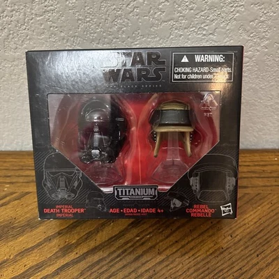 Star Wars Black Titanium Series - Comando Rebelde y Cascos de Soldado de la Muerte Sellados Foto 1 de 4