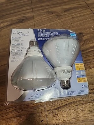 Bright effects br40 2 pack 75 Watt replacement compact fluorescent reflector New - Image 1 of 4
