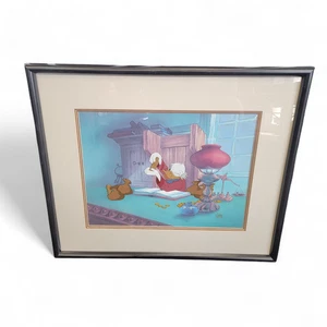 Dagobert Duck Original gerahmter handgemalter Animationsfilm Cel - 23"x19" - Bild 1 von 3