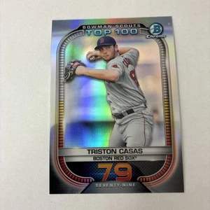 2021 Bowman Bowman Scouts Top 100#BTP-79 Triston Casas Silver Rainbow Refractor - Picture 1 of 4