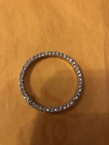 Silvertone Pendant With Clear Stones Very Beautiful - Picture 1 of 6
