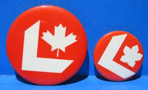 Liberal Party of Canada,  Pinback Button Logo,  2-Pcs - Bild 1 von 2