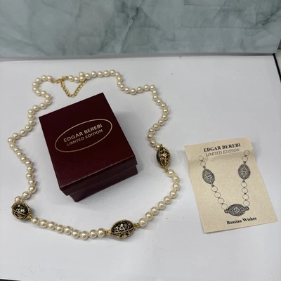 Collar De Colección Edgar Berebi Deseos Rusos Perla Oro Edición Limitada Nuevo Foto 1 de 4
