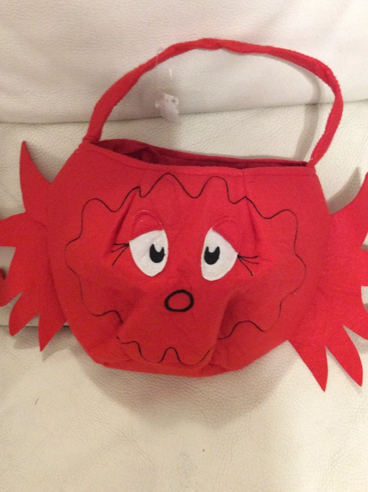 Pottery Barn Dr Seuss Red Fish Halloween Puffy Trick or Treat Bag No Mono NEW - Image 1 of 1