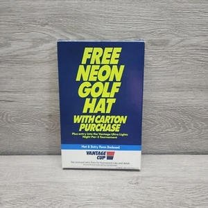 NEW Vintage Vantage Cup Senior PGA Golf Tour Hat Neon GREEN Nylon Cap Snapback - Picture 1 of 3