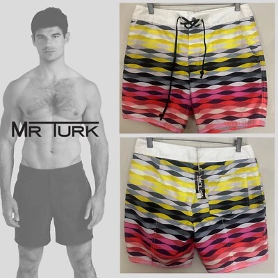 Bañador Mr Turk 29" cintura 7" entrepierna nuevo con etiquetas 100% poliéster Foto 1 de 4