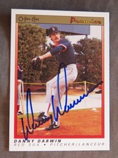 Boston Red Sox Danny Darwin Signed 1991 O-Pee-Chee Premier Auto Card