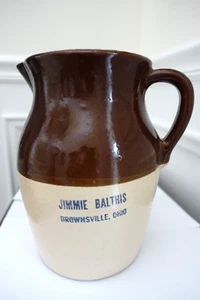 Circa 1821 Jimmie Balthis Brewey & Inn Brownsville Ohio Stoneware Crock Jug - Picture 1 of 9