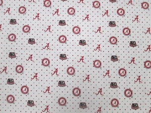 UNIVERSITY of ALABAMA ROLL "A" DESIGN BRAND NEW 1 YARD 100% COTTON - Picture 1 of 4