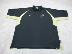 Polo Colorado Buffaloes Nike Team Uomo Grande Nera Boulder Calcio Golf - Foto 1 di 15