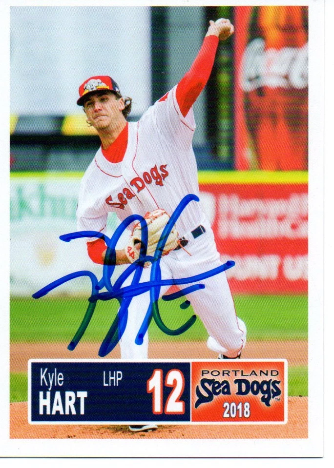 Kyle Hart 2018 Portland Sea Dogs Signed Card - Image 1 of 1